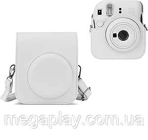 Чохол для камери Mumlicha зі штучної шкіри  , сумісний з камерою миттєвої зйомки Fujifilm Instax Mini 12, (білий), фото 1
