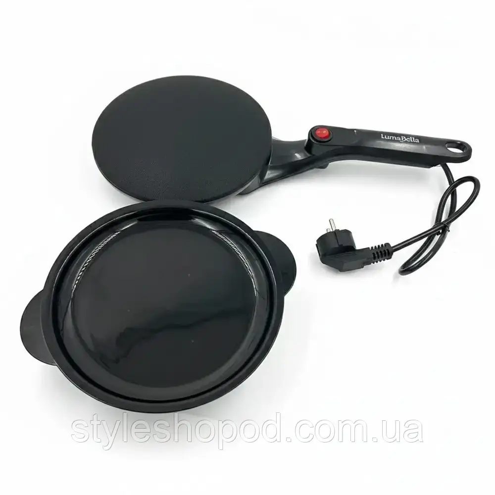 Електрична блинниця 650 Вт, діаметр 20 см з антипригарним покриттям, фото 1