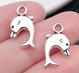 Підвіски на браслет  / Упаковка - 10 шт / 1,5*1 см / Срібний