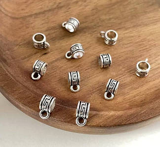 Підвіски на браслет  / Упаковка - 10 шт / 9*5 мм  / Срібний