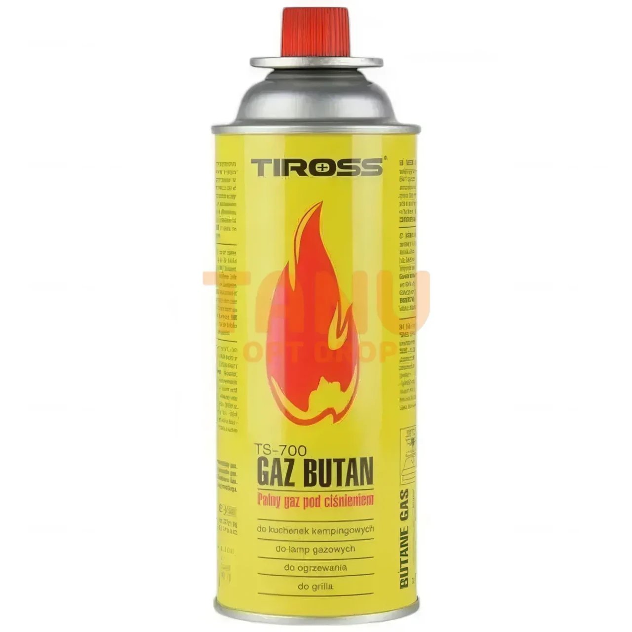 Газовий балончик цанговий TIROSS Бутан TS-700 392 мл для газових плит, пальників та обігрівачів, фото 1