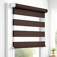 Ролети День Ніч Шоколадні на Вікна Рулонні Штори та Жалюзі День-Ніч