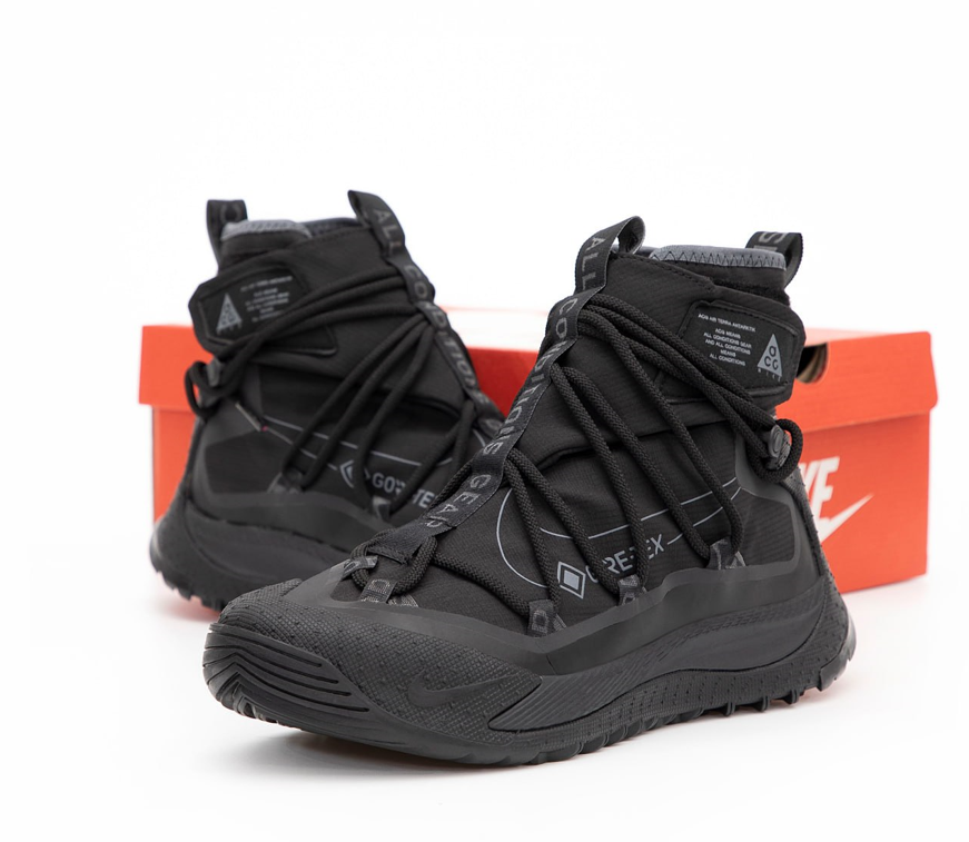 Кросівки чоловічі Nike ACG Terra Antarktik Gore-Tex black Найк Антарктик Гортекс чорні високі демісезон водозахисні, фото 1