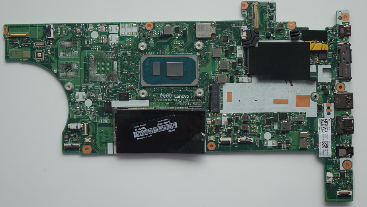 Материнська плата Lenovo ThinkPad T14 G2, T15 Gen2, P14s, P15s NM-D352 (i7-1185G7, 16GB RAM, Wi-Fi 6 Intel AX201), фото 1