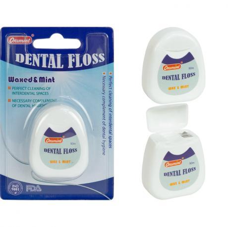 Зубна нитка 4×5см "ORAMINT" 50м на блістері E208 MZOPT