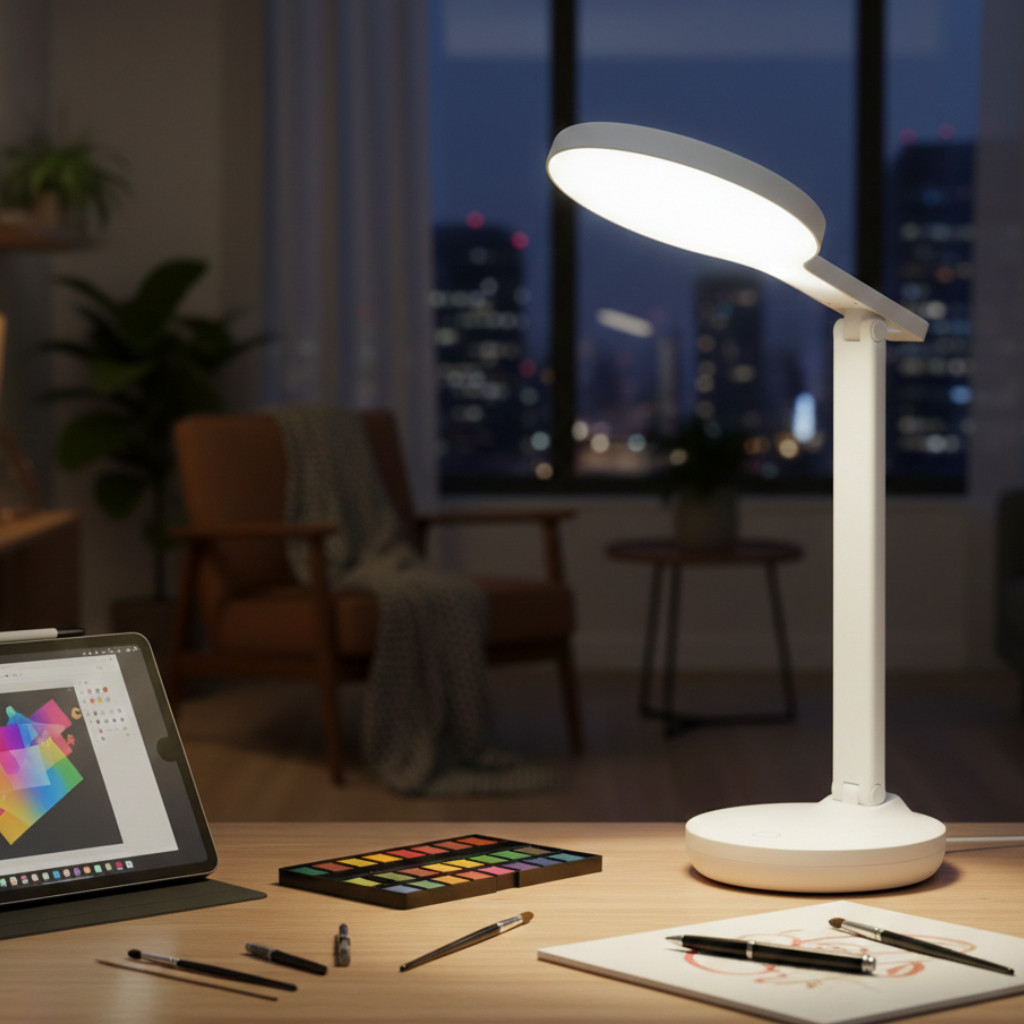 Настільна лампа з органайзером Bailong BL-3301 від USB на акумуляторі Біла, фото 1