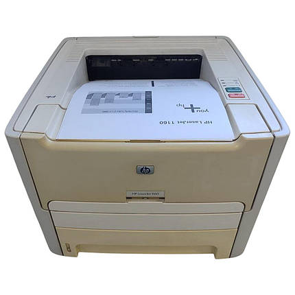 Принтер HP LaserJet 1160 Printer / Лазерний монохромний друк / 600x600 dpi / A4 / 19 стор/хв / USB 2.0 + Кабелі підключення, фото 1