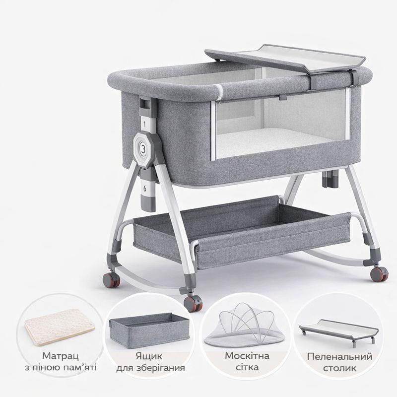 Дитяче ліжечко-колиска Terrio з регулюванням висоти (6 рівнів) (TL-V02), фото 1