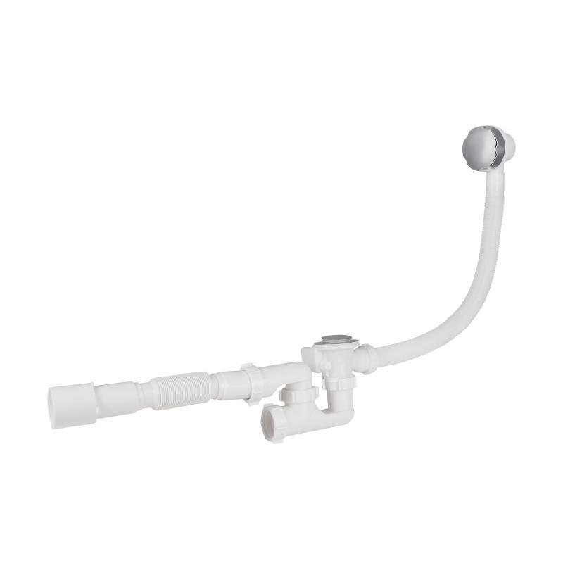 Сифон для ванни Lidz (WHI) 60 03 V002 01 з ревізією (вихід 50 мм), фото 1