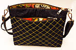 Женская джинсовая стеганная сумочка Дождь за стеклом, фото 4