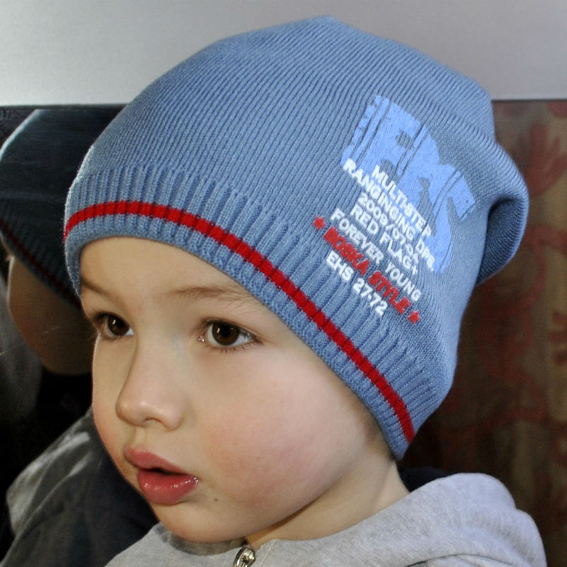 Яскрава демісезонна шапка для хлопчика.Bos'ka.Польща., фото 1