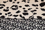 Чорно-білий леопардовий кашеміровий хустку, фото 4