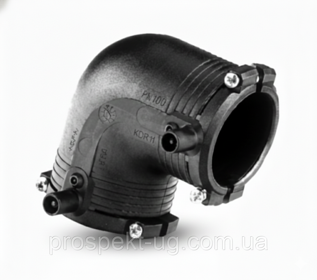 Коліно терморезисторне ПЕ 110 мм 90° електрозварне, фото 1