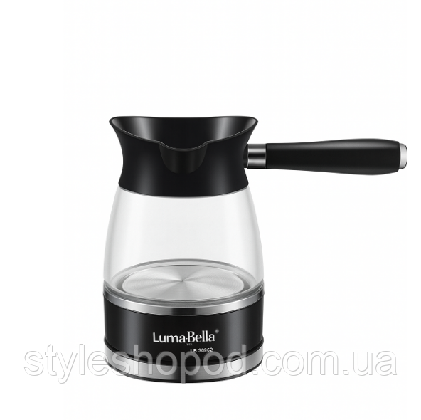 Електрична турка 0,6 л 600 Вт зі скляною колбою та поворотною базою, фото 1