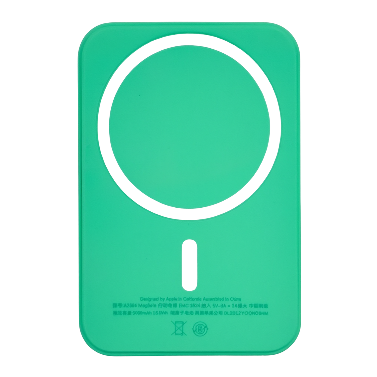 Павербанк 5000мАч для смартфона з бездротовою магнітною зарядкою, бездротовий Power Bank для iPhone магсейф Green, фото 1