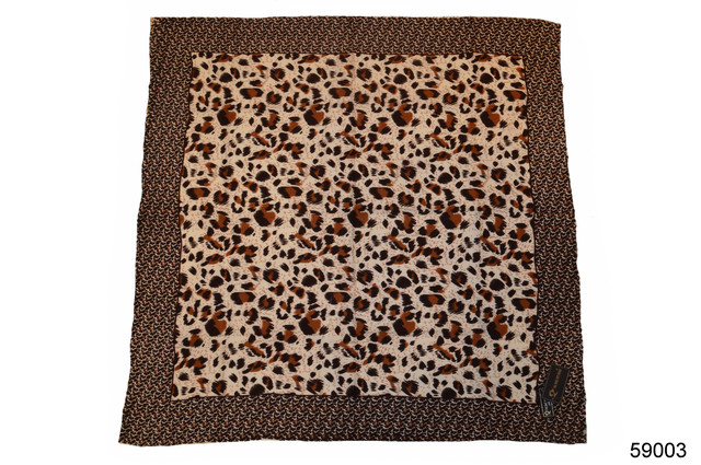 Коричневий леопардовий кашеміровий хустку 2