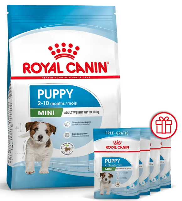 Royal Canin Mini Puppy 2кг корм для щенков мини пород (+4 пауча