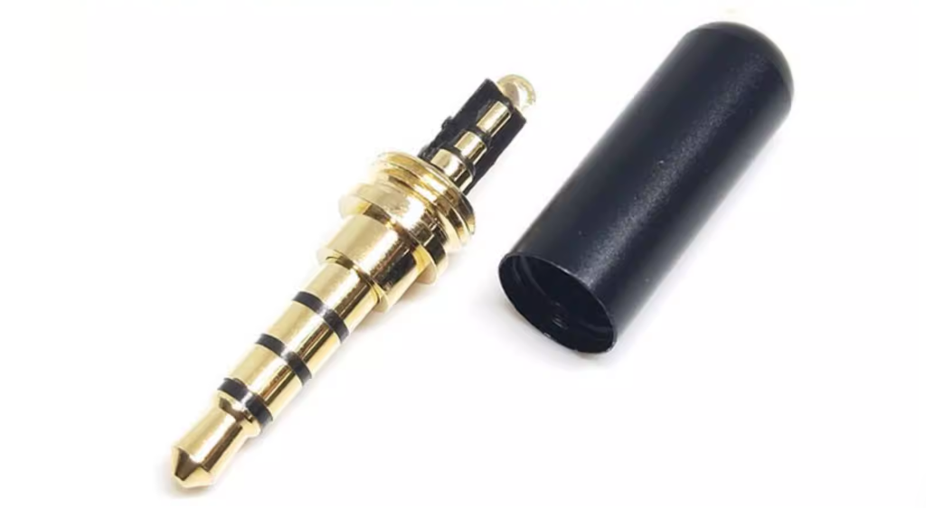 Штекер 3,5 мм 4 контактний "позолочений", корпус пластиковий