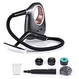 Пароочисник ручний зі змінними насадками 300мл 1350Вт R.1287 RAF Чорний, фото 2