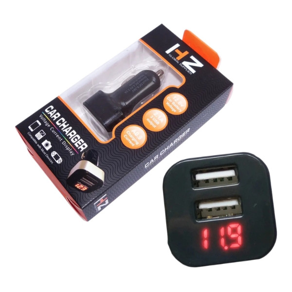 Зарядка Адаптер CAR USB HC1 3101 (Вольтметр-2.1) HZ, фото 1