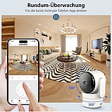 Amorom Smart Auto-Tracking Camera (модель AM-P1) — це внутрішня поворотна Wi-Fi камера відеоспостереження, 2 штуки, фото 2