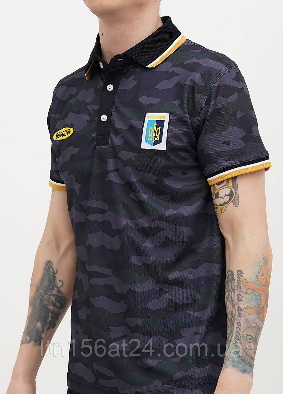 Футболка чоловіча Bosco Sport Ukraine / боско Україна  поло камо/хакі, фото 1