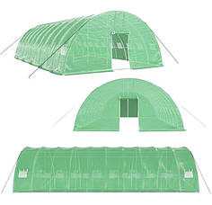 Садова теплиця арочна 1000x300x200 см 30 м² для овочів зелені квітів і розсади довговічна конструкція для городу
