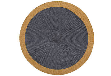 Набір (12 шт.) серветка сервірувальна (плейсмат) D38см Natural Frame, колір - синій