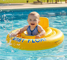 Дитячий надувний плотик - круг з трусиками Intex 56585 «My Baby Float» 70 см для плавання