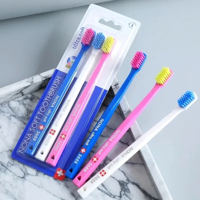Набір із 3 шт кольорових зубних щіток Swiss Ultra Soft,ультра м'які, фото 1