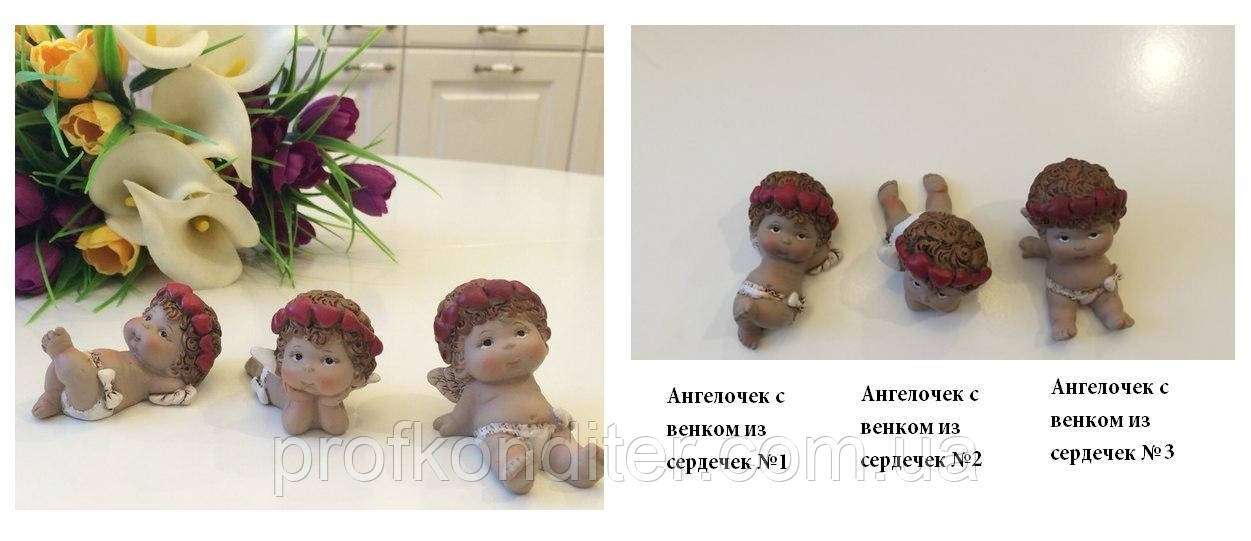 НАБІР ЗД молдова "Янголятко з вінком з Сердечок № 1, 2, 3", фото 1