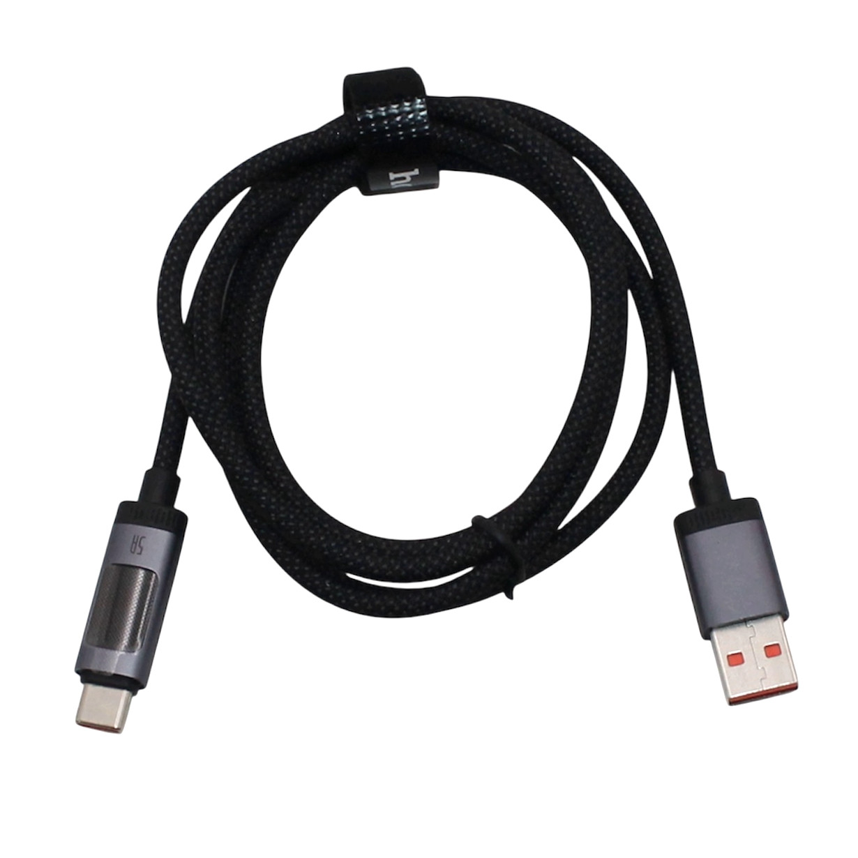 Кабель USB Type-C 100W PD з підтримкою швидкого заряджання індикацією для заряджання ноутбука смартфона Hoco 1.2m Power Delivery, фото 1