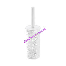 Комплект для туалету "Ажур" (ірш і підставка), білий