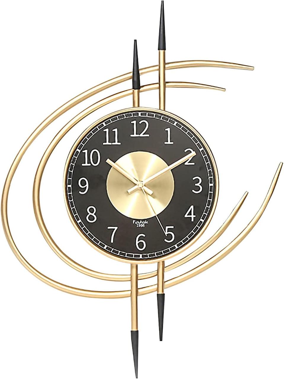 Великі настінні годинники, тихі, без тикання 54 см, сучасний металевий дизайн, безшумний настінний годинник, безшумна робота, фото 1