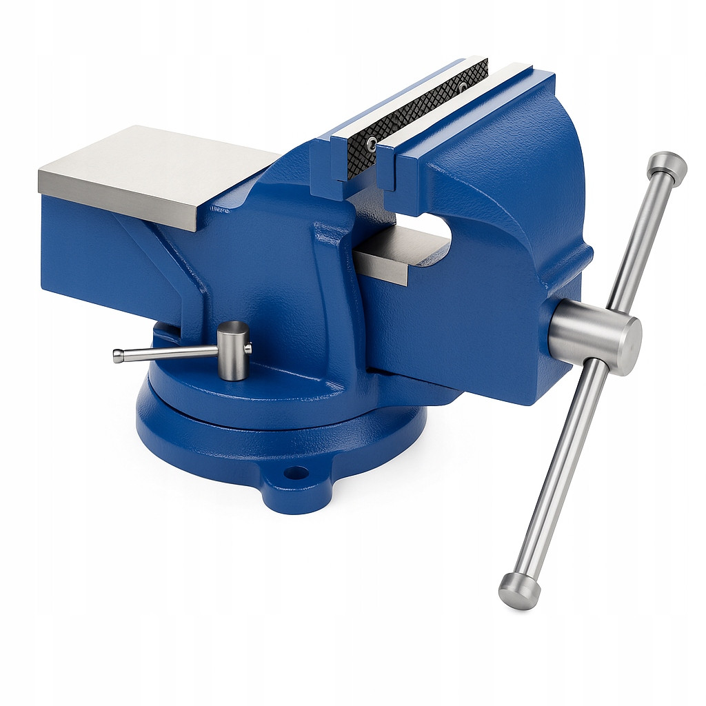 Тиски слюсарні 200мм з ковадлом обертові 360 градусів міцні солідні 200, фото 1