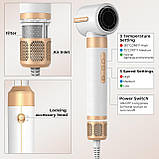 Стайлер для волосся Air Styler 7 в 1, UKLISS 110000 RPM Високошвидкісний фен із діамантами, зі щіткою для фена, дифузором, фото 2