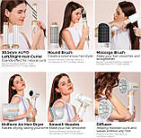 Стайлер для волосся Air Styler 7 в 1, UKLISS 110000 RPM Високошвидкісний фен із діамантами, зі щіткою для фена, дифузором, фото 7