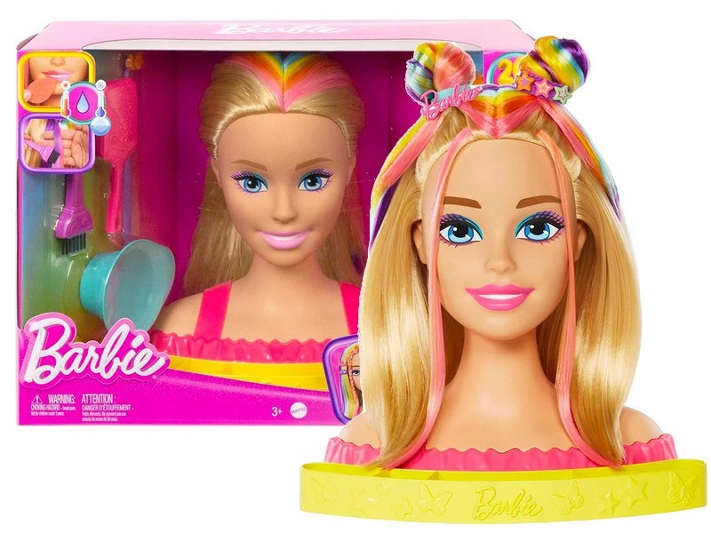 Лялька Barbie голова для стилізації + 20 аксесуарів для стилізації волосся Hmd78, фото 1