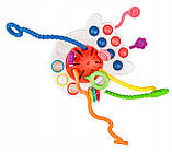 Сенсорна іграшка для дітей Montessori башта з кубиків гризун кубик 6в1, фото 9