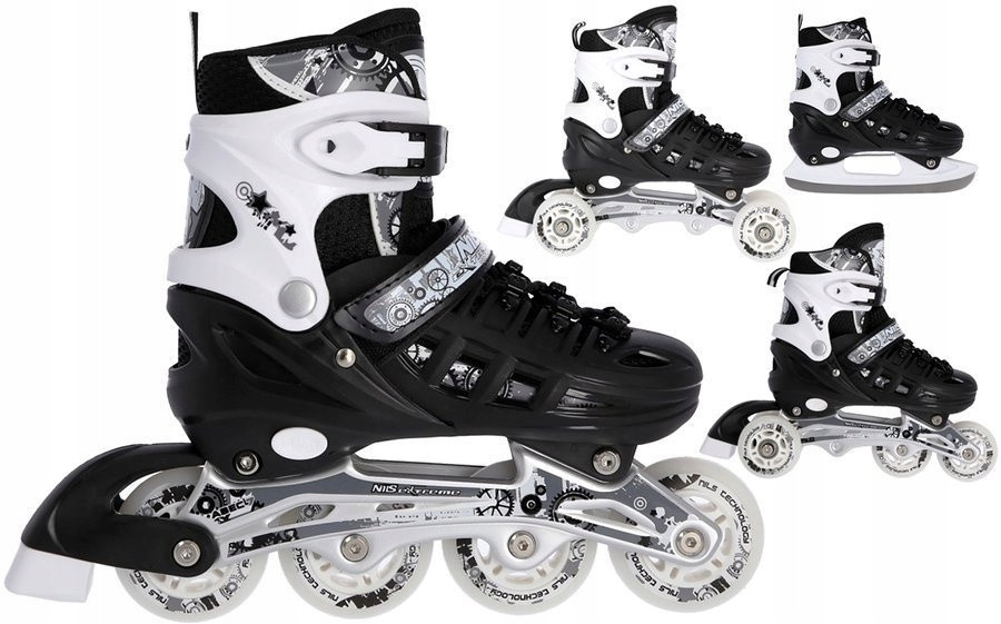 Регульовані ролики для дозвілля дитячі ролики 4в1 Nils 31-34, фото 1