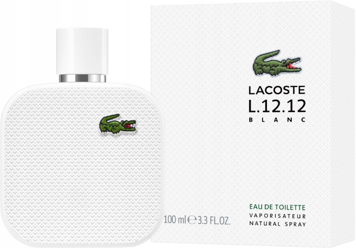 Lacoste L 12.12 Blanc 100ml Edt туалетна вода для чоловіків парфуми чоловічі, фото 1