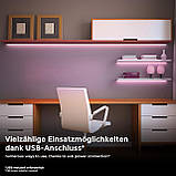 B.K.Licht — USB світлодіодна стрічка 2 м Smart через застосунок і голосове керування, барвистий RGB-світло, затемнюваний, фото 5