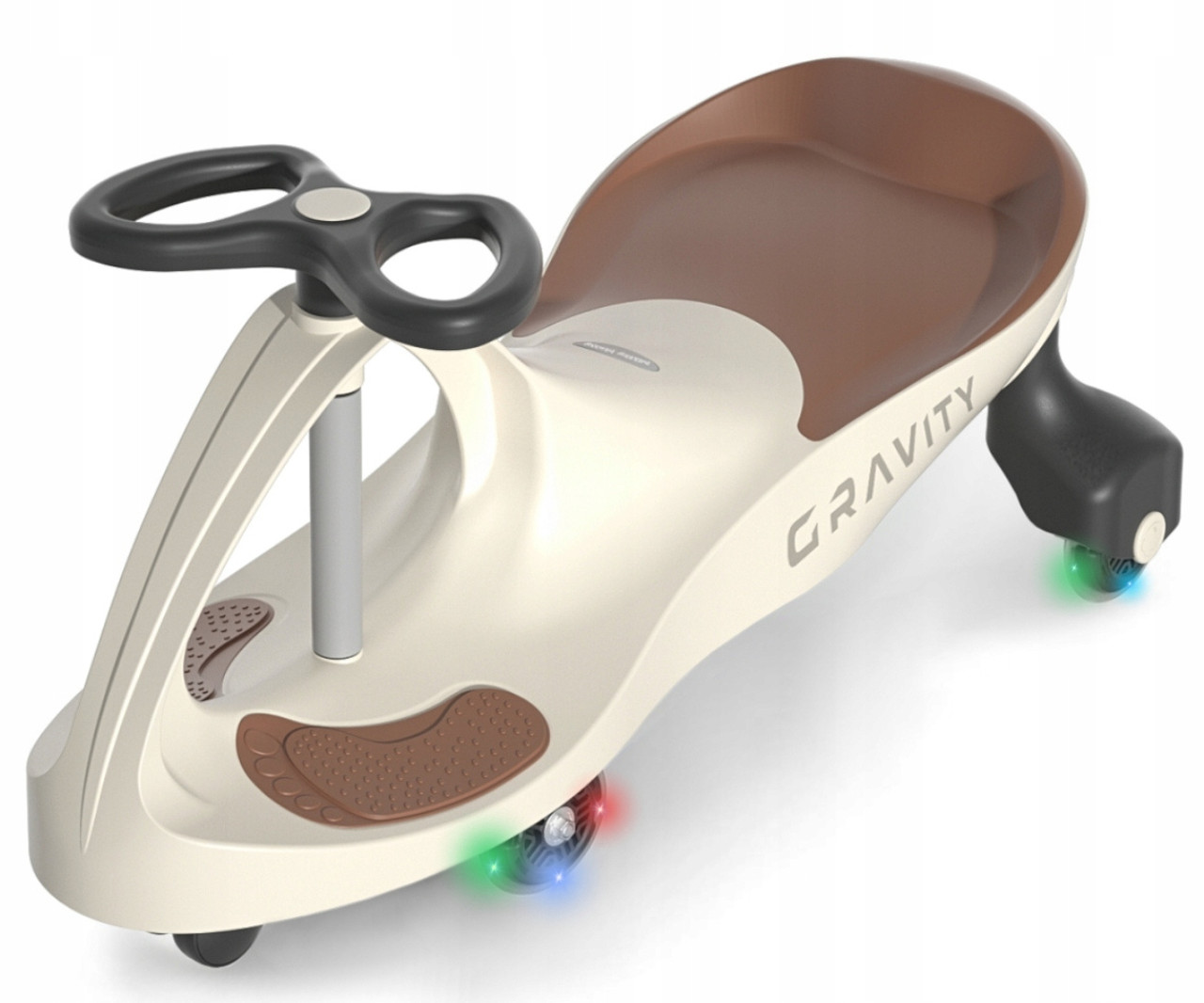 Гравітаційний каталка для дітей Milly Mally бежевого кольору з Led-світлом, фото 1