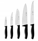 Набір з 5 кухонних ножів у чорному блоку сталі Gerlach Comfort з точилкою 2 в 1, фото 6