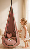 Кокон для дітей "велвет" гойдалка висяче крісло висяче крісло "misty Blush", фото 6