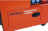 Дизельний генератор 7 кВт Kraft&Dele KD3241 з електростартером і AVR, фото 6