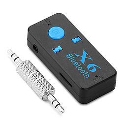 Bluetooth приймач BT-X6 + TF/ Бездротовий адаптер із плеєром / Автомобільний ресивер