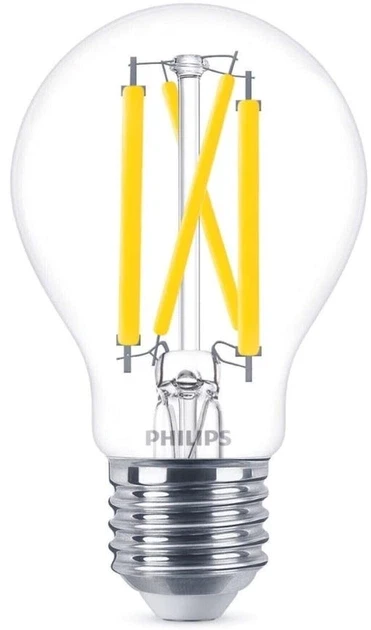 Світлодіодна лампа Philips WarmGlowDim Classic A60 E27 10.5W Warm White Filament, фото 1