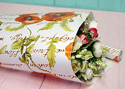 Односторонній білий крафт папір маки 70см*5м