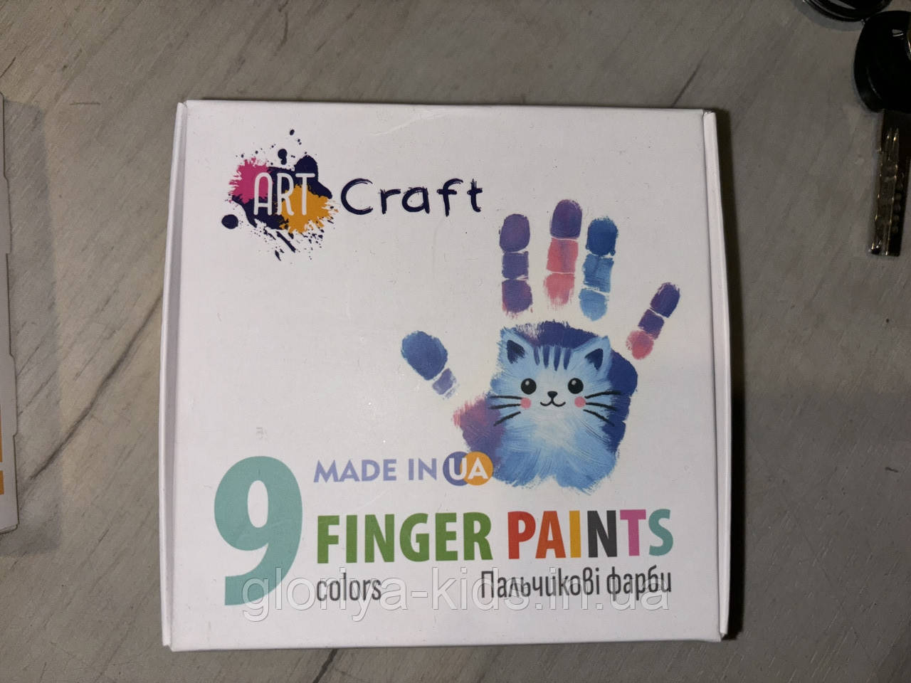 Пальчикові фарби 9 кольорів